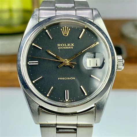 rolex 6694 black dial gold|rolex oysterdate 6694 price.